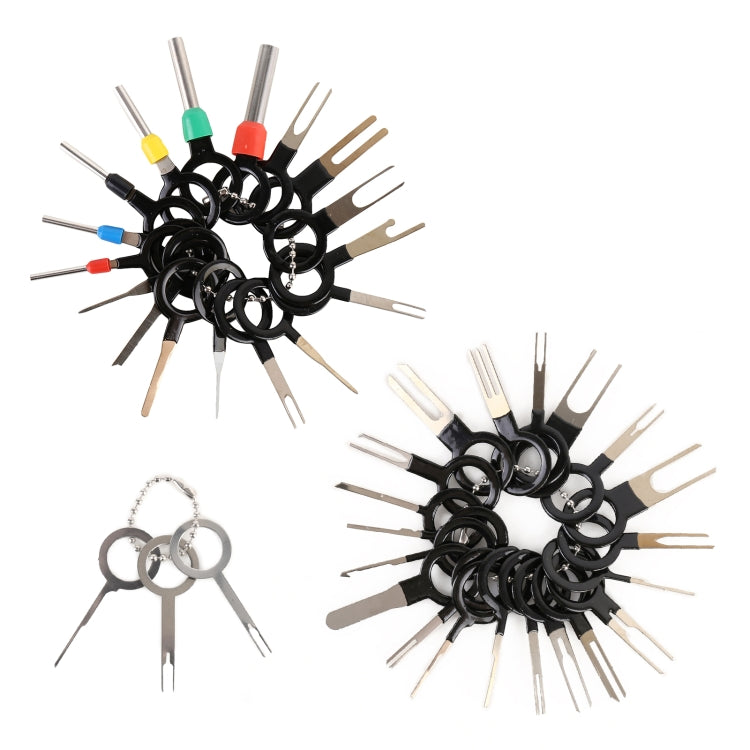 Car Plug Circuit Board Wire Harness Terminal Extraction Pick Connector Crimp Pin Back Needle Remove Tool, 41 in 1