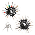 Car Plug Circuit Board Wire Harness Terminal Extraction Pick Connector Crimp Pin Back Needle Remove Tool, 41 in 1