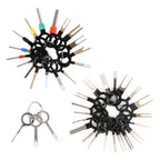 Car Plug Circuit Board Wire Harness Terminal Extraction Pick Connector Crimp Pin Back Needle Remove Tool, 41 in 1