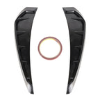2 PCS Car Soft Silicone Decorative Sticker Outside Sticker, Bright Black