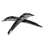2 PCS Car Soft Silicone Decorative Sticker Outside Sticker, Bright Black