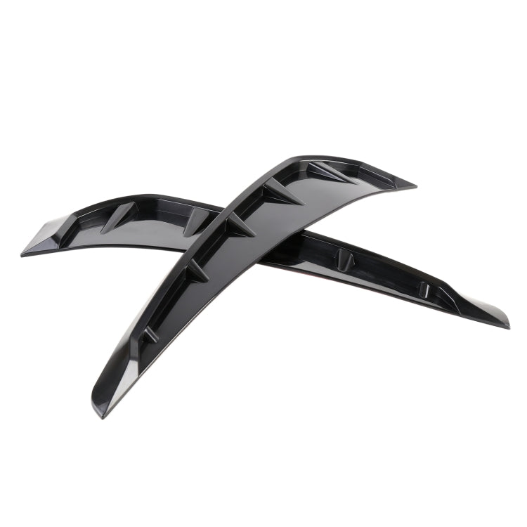 2 PCS Car Soft Silicone Decorative Sticker Outside Sticker, Bright Black