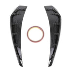2 PCS Car Soft Silicone Decorative Sticker Outside Sticker, Carbon Fiber Texture