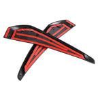 2 PCS Car Soft Silicone Decorative Sticker Outside Sticker, Carbon Fiber Texture