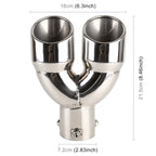 Universal Car Styling Stainless Steel Straight Exhaust Tail Muffler Tip Pipe, Inside Diameter: 7.2cm