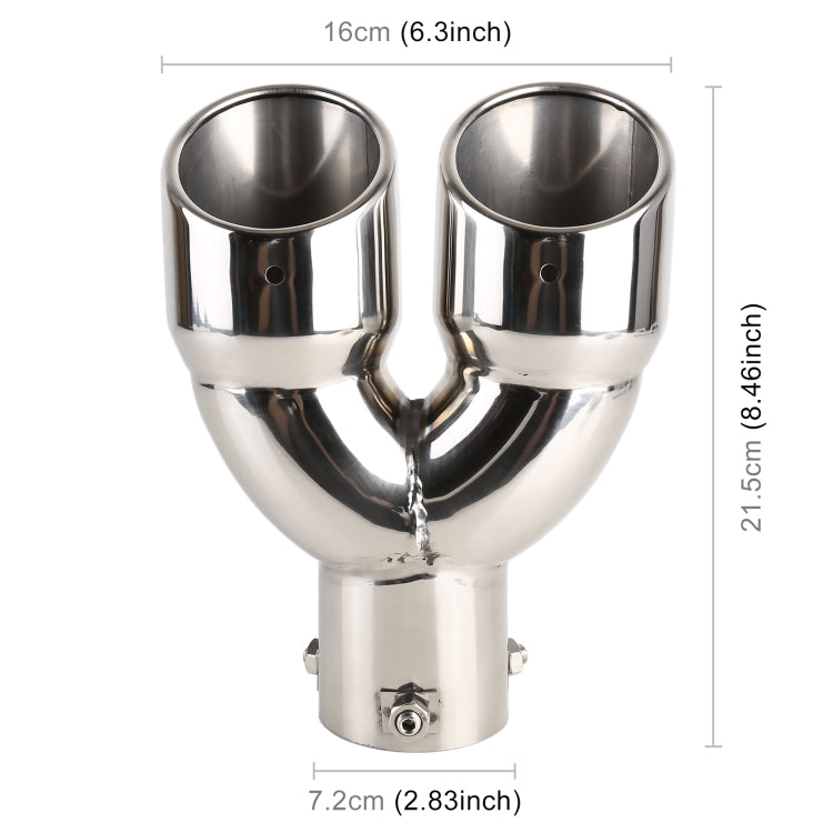 Universal Car Styling Stainless Steel Straight Exhaust Tail Muffler Tip Pipe, Inside Diameter: 7.2cm