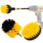 Floor Wall Window Glass Cleaning Descaling Electric Drill Brush Head Set, Random Color Delivery, 4 in 1