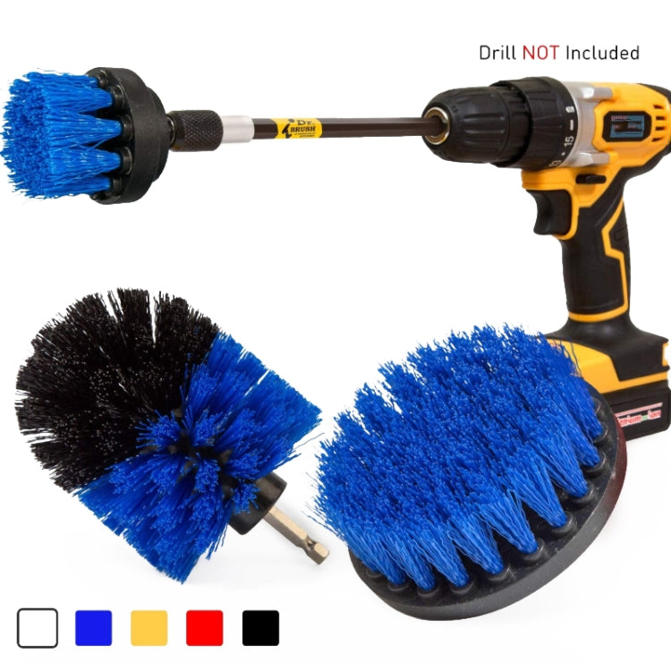 Floor Wall Window Glass Cleaning Descaling Electric Drill Brush Head Set, Random Color Delivery, 4 in 1