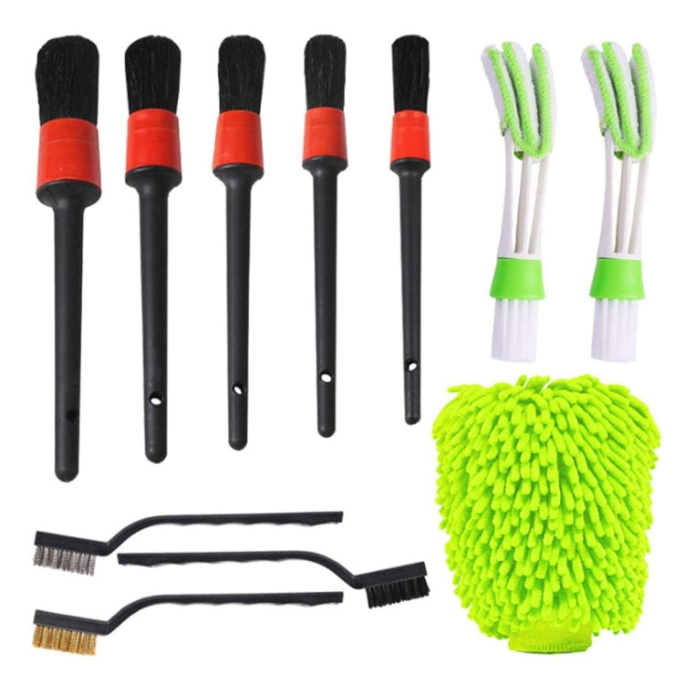 Car Wash Cleaning Brush Tools Set, Random Color Delivery, 11 in 1