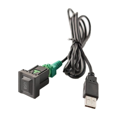 Car Center Console CD Reserved Position Modified 2.6x2.3cm USB Interface Conversion Cable Wiring Harness for Volkswagen / Audi / Skoda, Cable Length: 1m, Cable Length: 1m