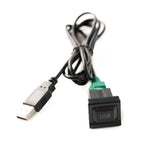 Car Center Console CD Reserved Position Modified 2.6x2.3cm USB Interface Conversion Cable Wiring Harness for Volkswagen / Audi / Skoda, Cable Length: 1m, Cable Length: 1m