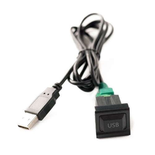 Car Center Console CD Reserved Position Modified 2.6x2.3cm USB Interface Conversion Cable Wiring Harness for Volkswagen / Audi / Skoda, Cable Length: 1m, Cable Length: 1m