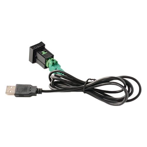 Car Center Console CD Reserved Position Modified 2.6x2.3cm USB Interface Conversion Cable Wiring Harness for Volkswagen / Audi / Skoda, Cable Length: 1m, Cable Length: 1m