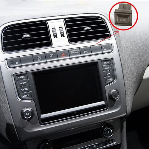 Car Center Console CD Reserved Position Modified 2.6x2.3cm USB Interface Conversion Cable Wiring Harness for Volkswagen / Audi / Skoda, Cable Length: 1m, Cable Length: 1m