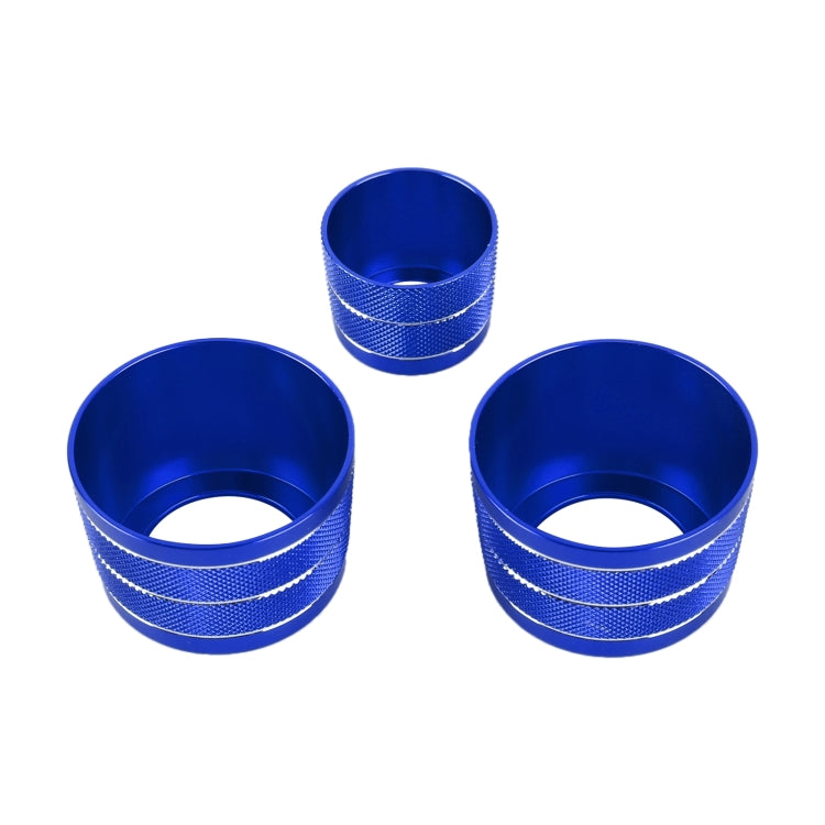 3 PCS / Set Air Conditioning Knob Metal Decorative Ring for BMW X3 / X4 / 5 Series / 7 Series / 6 Series GT