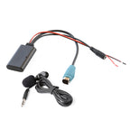 Car AUX Bluetooth Wireless Music Audio Cable + MIC Phone for Alpine KCE-236B 9870/9872