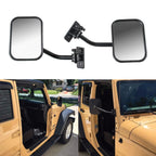 SF-JP-003 Pair Car Side Door Rearview Mirror Adjustable Shape Angle Lens Blind Spot Exterior Mirror for Jeep Wrangler