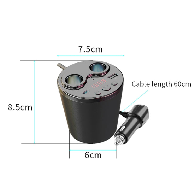 G63 Car Multi-function Bluetooth Charger Cup Support USB Charging / Navigation Broadcast, without Remote Control