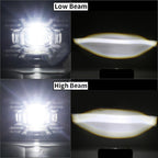 OL-2051S 1 Pair 4x6 inch Off-road Vehicle Modified Angel Devil Eyes Rectangular Headlight
