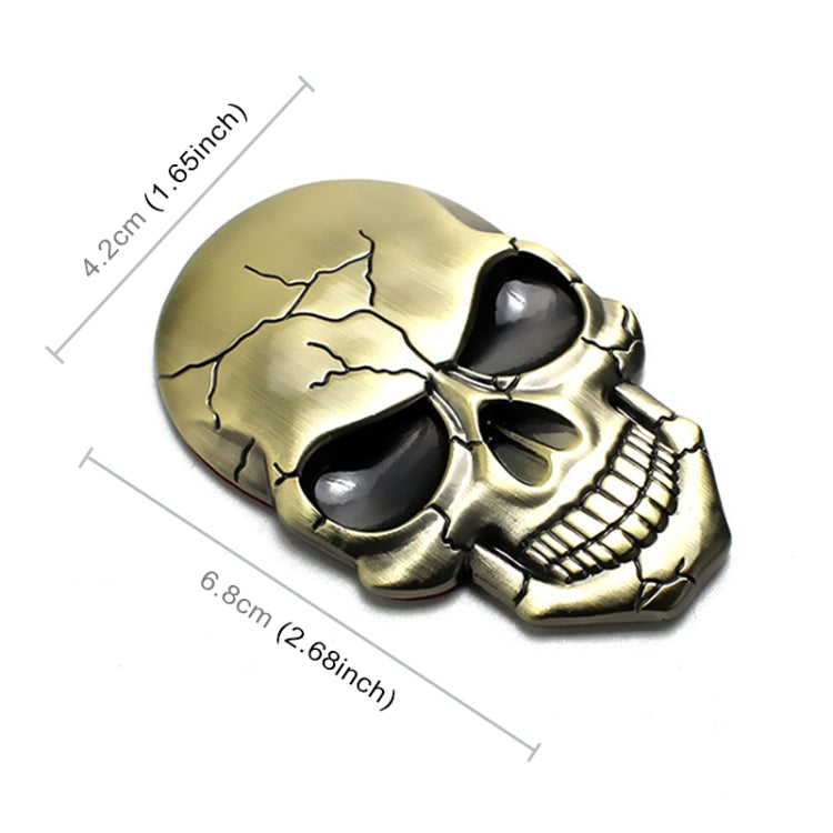 Three-dimensional Devil Skull Metal Car Sticker
