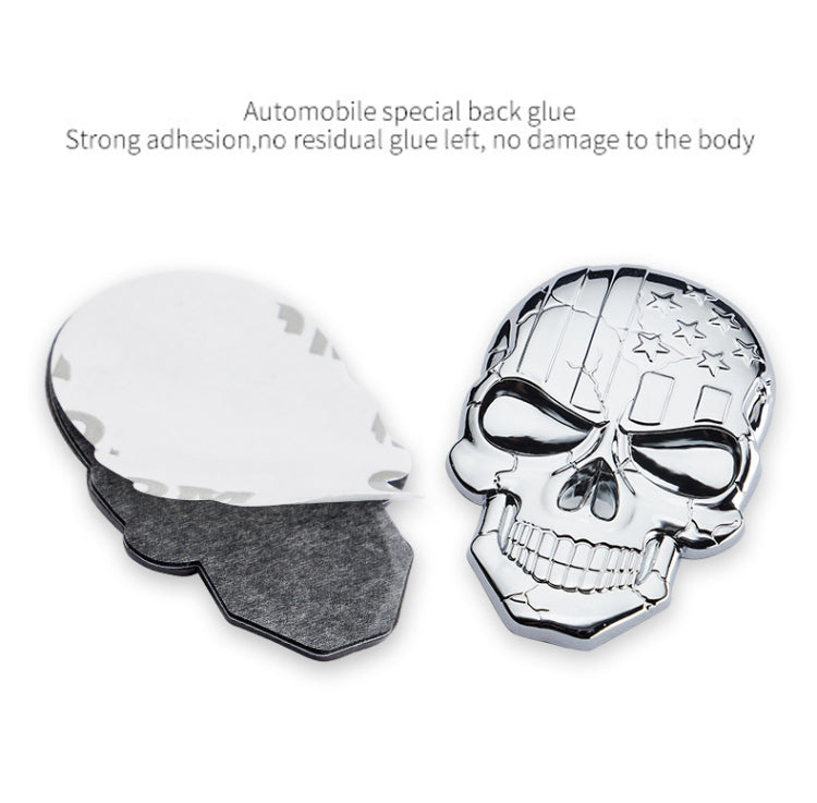 Three-dimensional Devil Skull Metal Plating Car Sticker