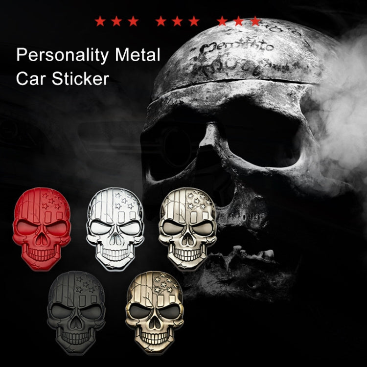 Three-dimensional Devil Skull Metal Plating Car Sticker
