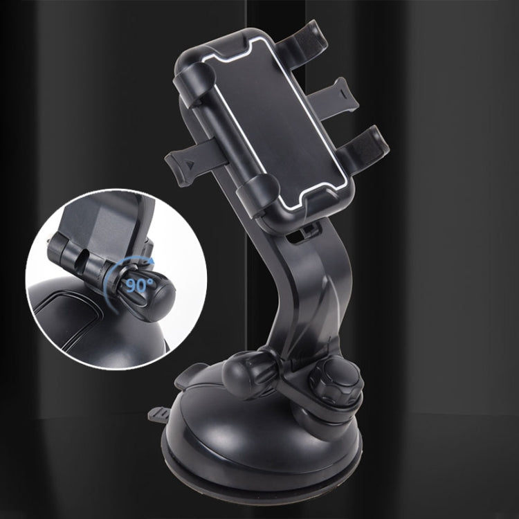 Universal Car Sucker Mobile Phone Holder — Black