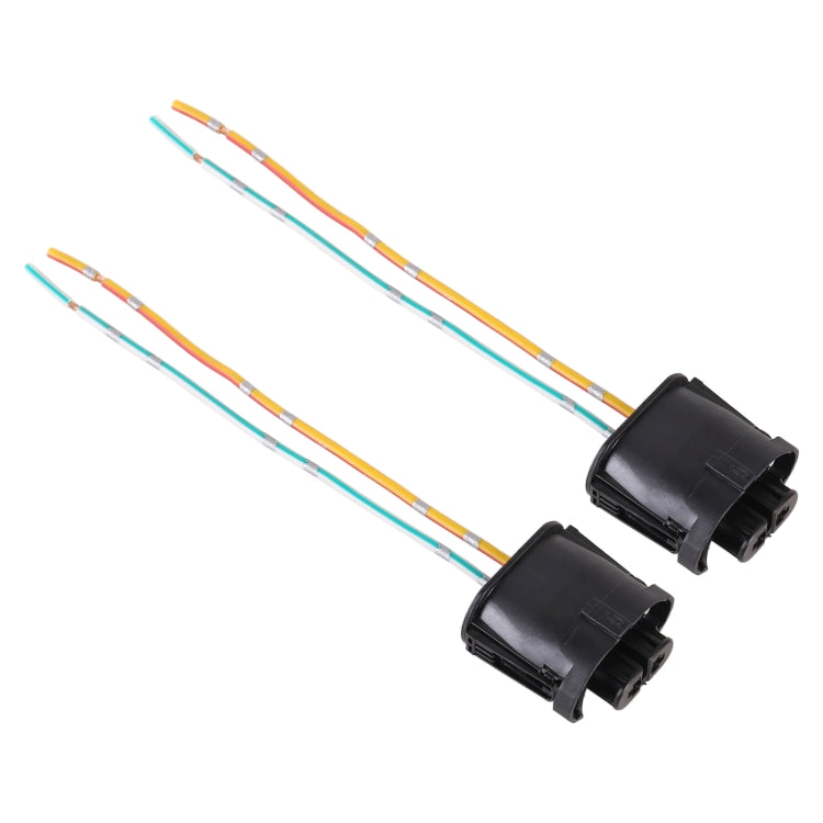 1 Pair Car H11 Bulb Holder Base Female Socket with Cable for BMW