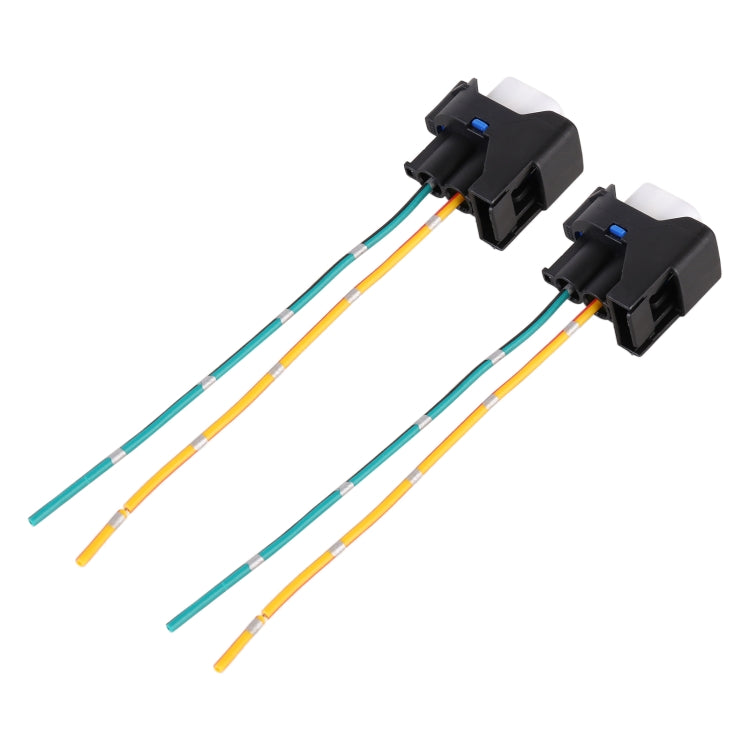 1 Pair Car H11 Bulb Holder Base Female Socket with Cable for Ford