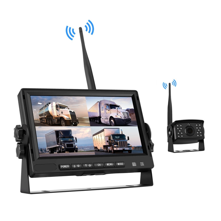 Car Digital Wireless Rear-view Split-screen Monitor Single Record