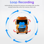 Car Digital Wireless Rear-view Split-screen Monitor Single Record