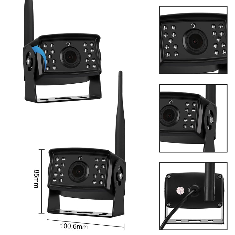 Car Digital Wireless Rear-view Split-screen Monitor Dual Record