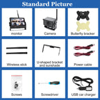Car Digital Wireless Rear-view Split-screen Monitor Dual Record