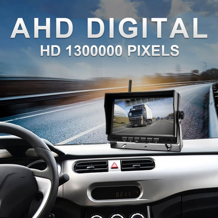Car Digital Wireless Rear-view Split-screen Monitor Four Record