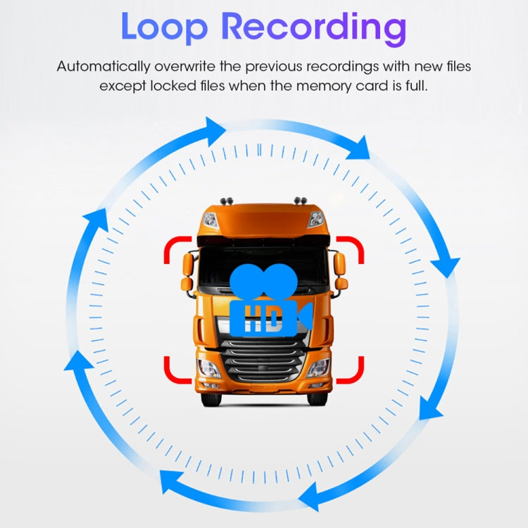 Car Digital Wireless Rear-view Split-screen Monitor Four Record