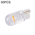 50 PCS T10 DC12V / 0.3W Car Clearance Light COB Lamp Beads