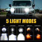 Car Matrix Gradient LED Headlight Lamps for Jeep Wrangler