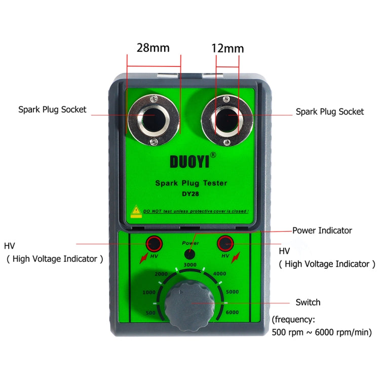 DUOYI DY28 Car Double Hole Spark Plug Tester