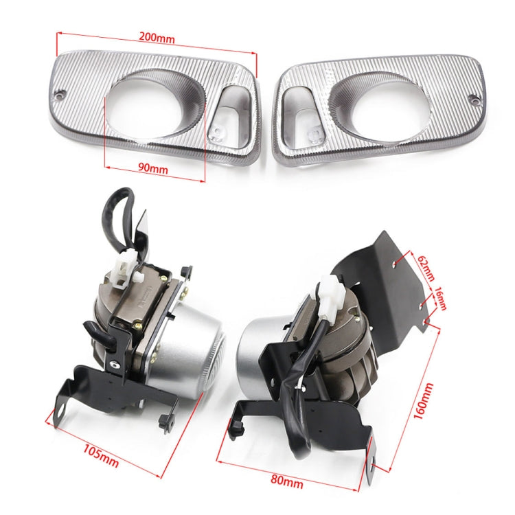 1 Pair Car Modified Front Fog Light for Honda Civic 1992-1995 — White Light