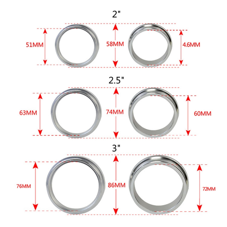 Car Exhaust V-band Clamp with Flange, 2.5 inch