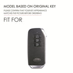 Hallmo Car Cowhide Leather Key Protective Cover for KIA — Black
