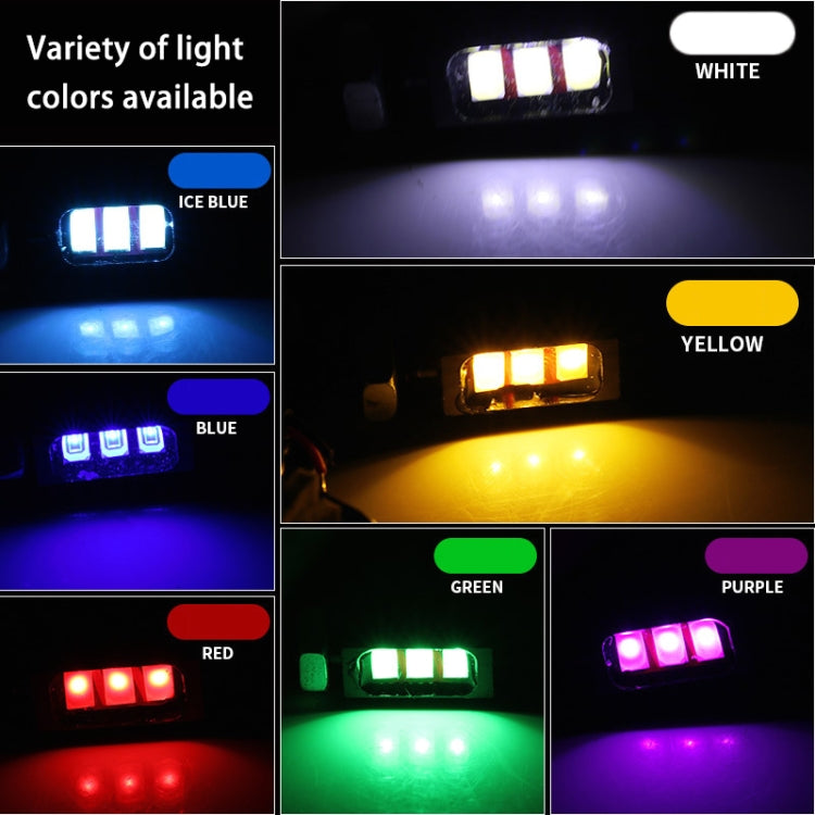 1 Pair DC12V 0.4W 3LEDs SMD-5630 Car / Motorcycle License Plate Light, Cable Length: 27cm