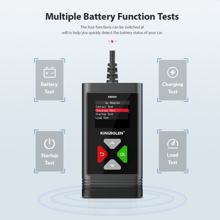 KINGBOLEN BM560 6V 12V Car Digital Load Battery Tester