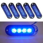 5 PCS MK-087 Car / Truck 4LEDs Side Marker Indicator Lights Bulb Lamp