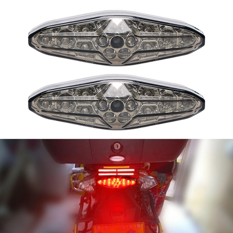 2 PCS KC-WD-NEW-3X Motorcycle LED Brake Light Running Lamp, Running Lamp, KC-WD-NEW-3X — Red