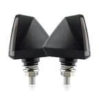 2 PCS KC018A Motorcycle Triangular V-shaped Two-color LED Brake Turn Signal Light