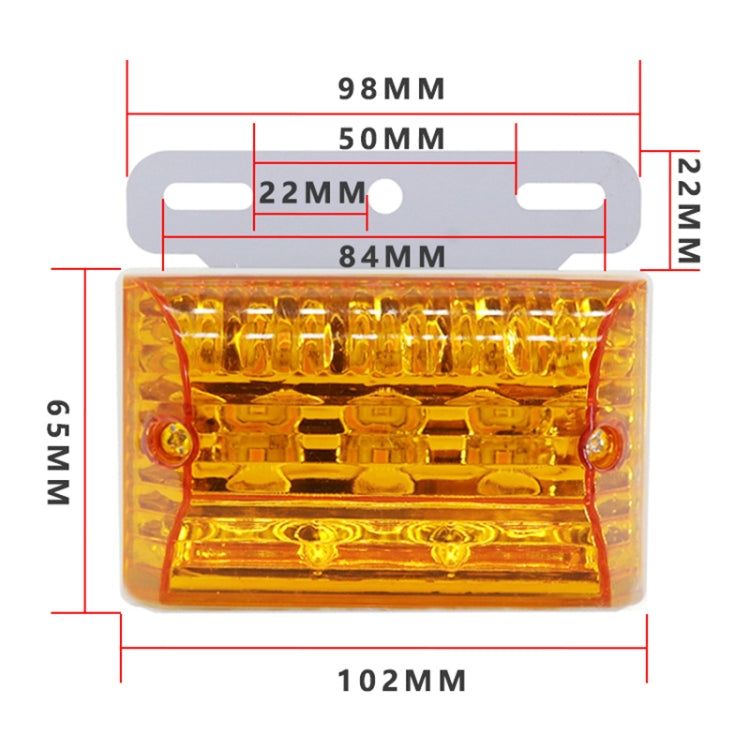 4 PCS ZS-6001 DC24V Car / Truck Side Marker Indicator Lights Bulb Lamp