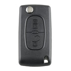 For PEUGEOT 2 Buttons Intelligent Remote Control Car Key with PCF7961 Integrated Chip & Battery & Holder & Slotted Key Blade & FSK Signal, Frequency: 433MHz, For PEUGEOT FSK Signal