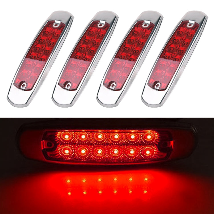 4 PCS MK-338 DC12-24V Truck 12LEDs Side Clearance Maker Light