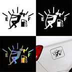 Female Pull Fuel Tank Pointer To Full Hellaflush Reflective Vinyl Car Sticker